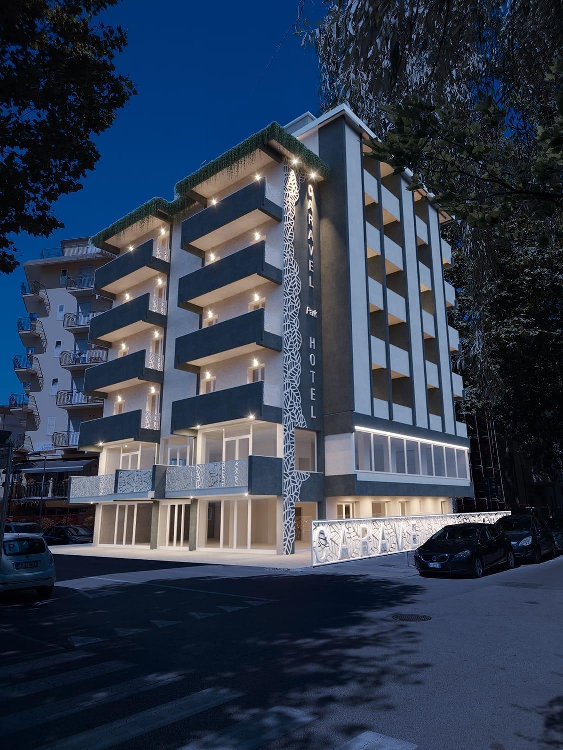 Hotel Caravel Rimini Esterno foto